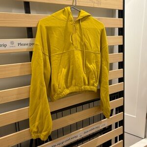 Alo Yoga Stadium Half Zip Hoodie - Yellow (Sulfur)